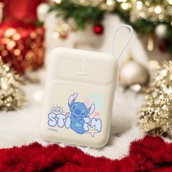Disney 迪士尼 - 史迪奇 20W PD快充 雙線Q寶行動電源 10000mah-台灣公司貨