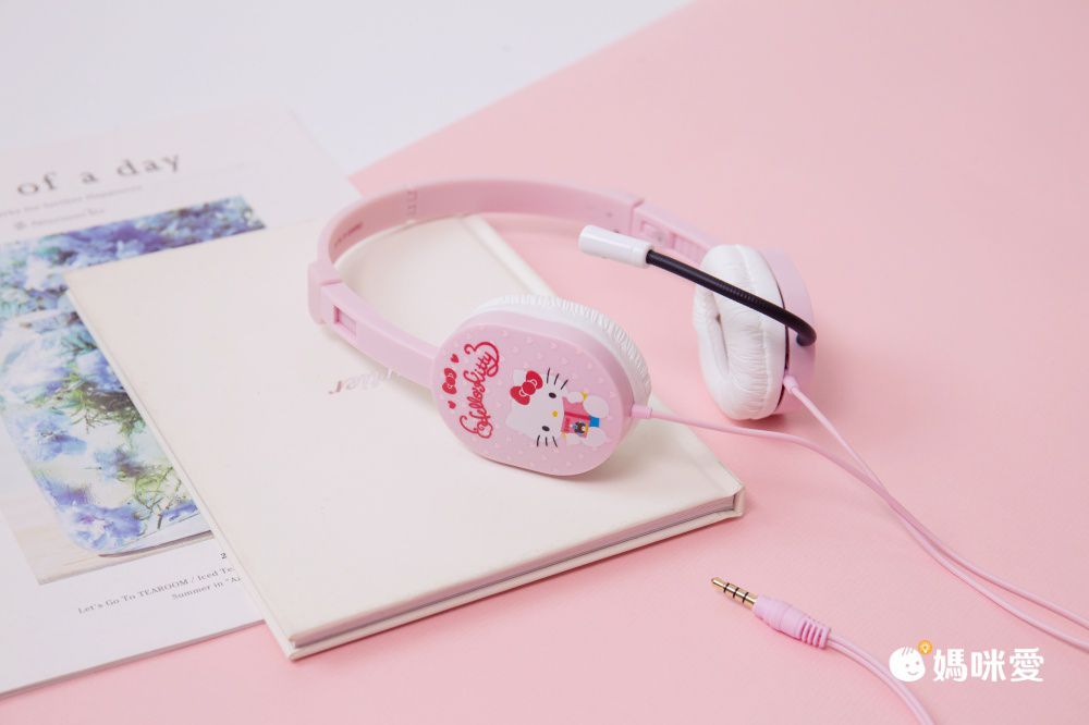 Hong Man - 三麗鷗系列 兒童耳機 麥克風款-Hello Kitty