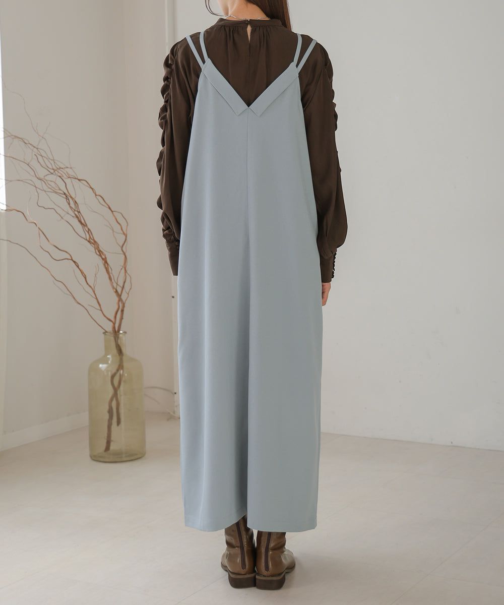 日本 Bab - 2WAY設計修身背心裙-水藍