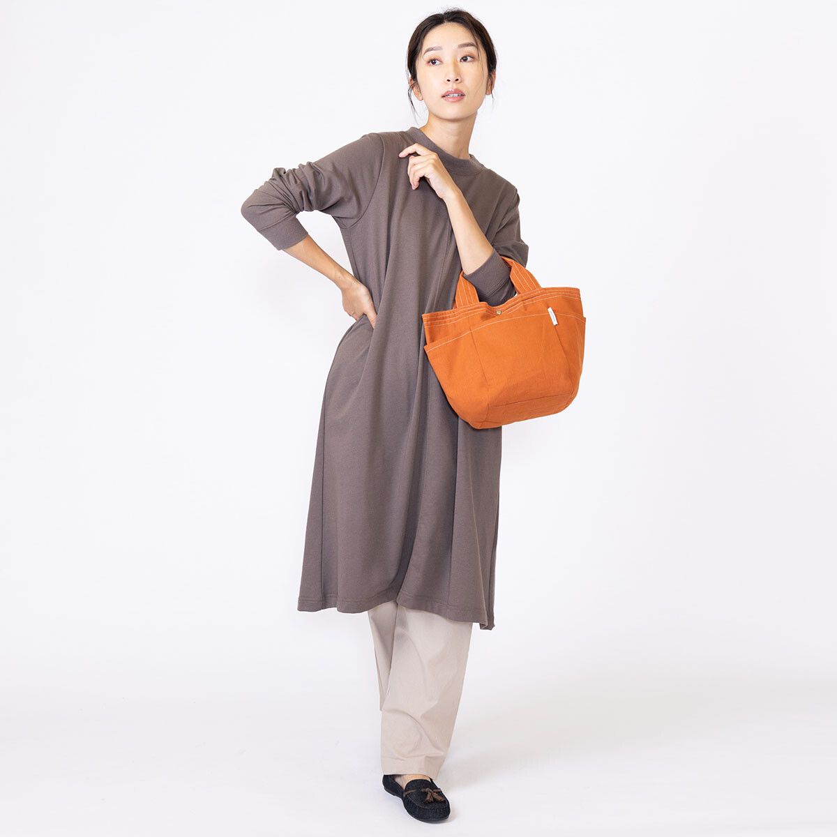 日本 Chepeli - 印度棉 刺繡手提帆布包/托特包-merci-黑 (25x37x16cm)