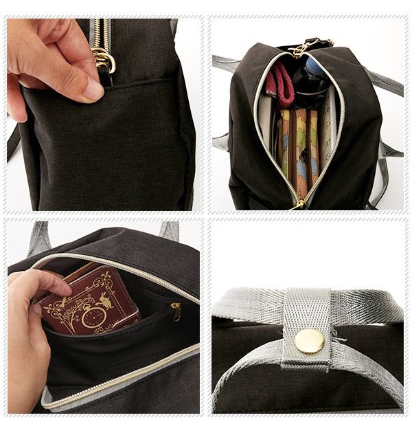 日本 Anello - 2way 10pocket 斜跨波士頓包-丹寧 (26cm×19cm×12cm)