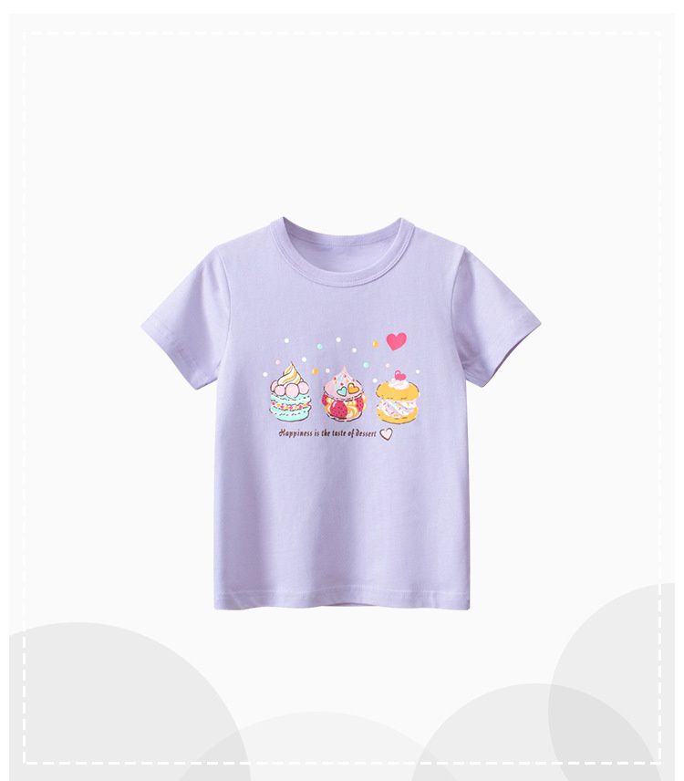 純棉短袖上衣-夢幻蛋糕-紫色