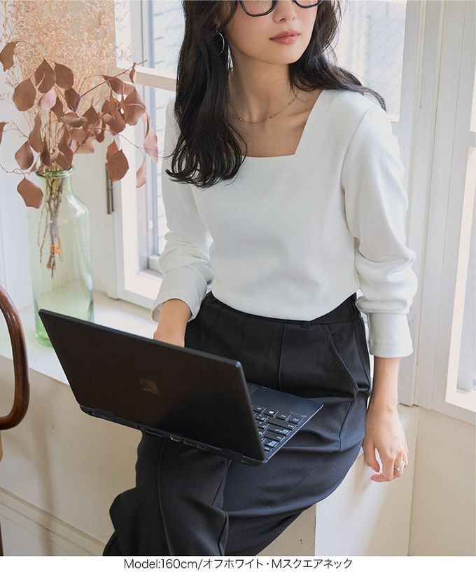 日本 Kobe Lettuce - 神級 俐落美型純棉長袖上衣-(可選領)-白