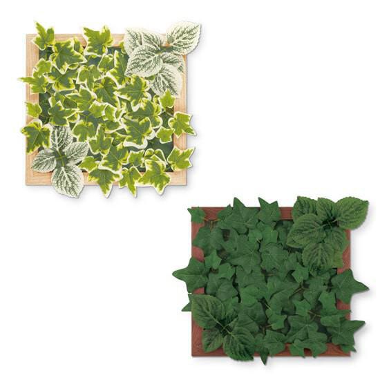 日本 KISHIMA - CT觸媒 消臭仿真植物牆面綠化片-框架式-淺綠X自然 (35x32x4cm)