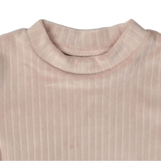 akachan honpo - 長袖軟綿彈性休閒上衣-粉紅色