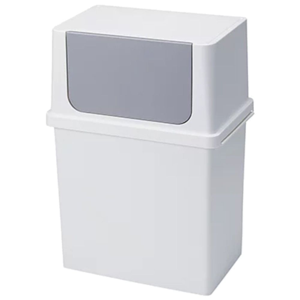 日本LIKE IT - Seals 寬型前開式垃圾桶-純白色-17L