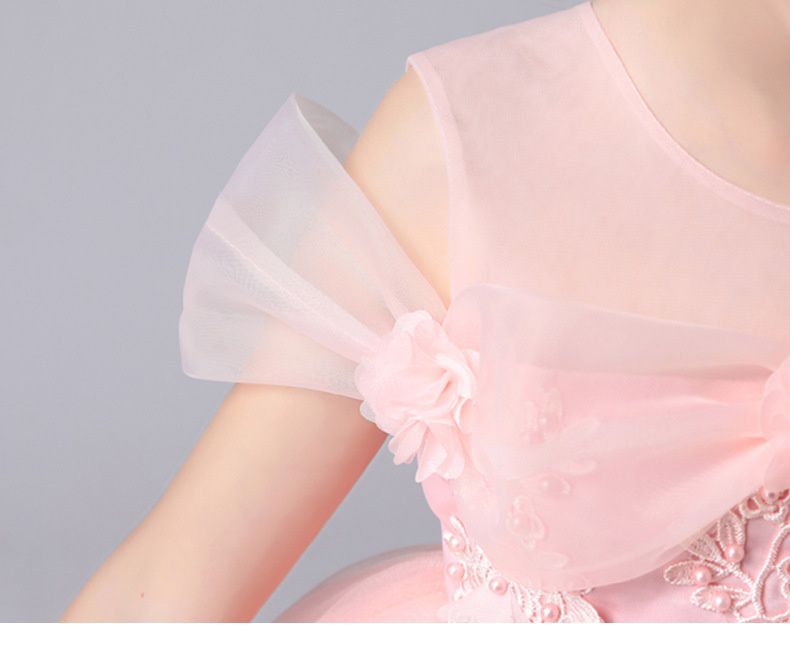 蕾絲網紗無袖澎澎紗裙-白色