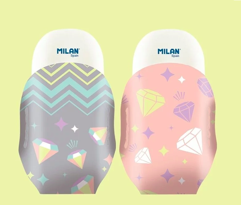 MILAN - 橢圓橡皮擦皮套組_閃閃甜心(粉)