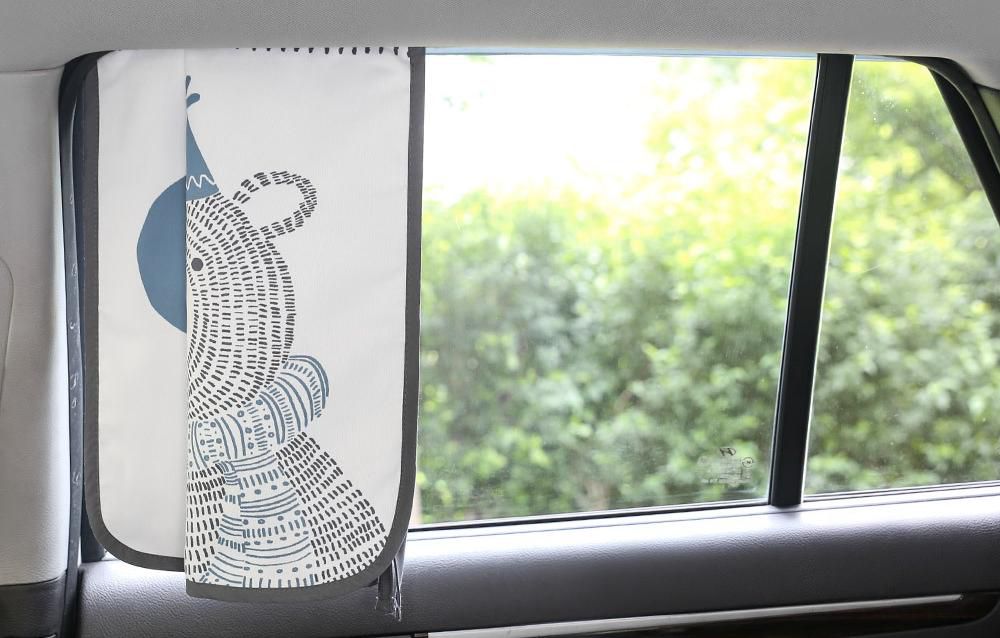 韓國 Bebe Deco - 完美遮光六層磁鐵遮陽窗簾-冬季大熊 (65*45cm)