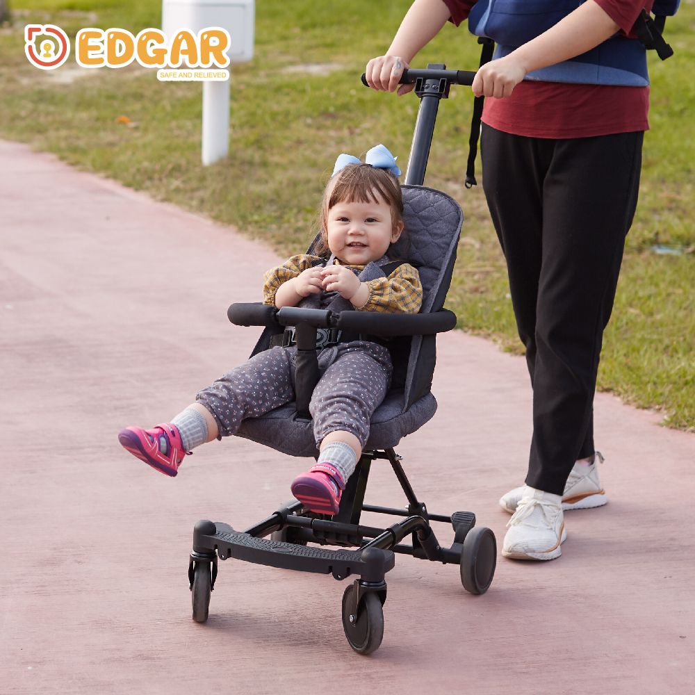 Edgar - 輕便型摺疊嬰幼兒手推車(附頂棚)-星空灰