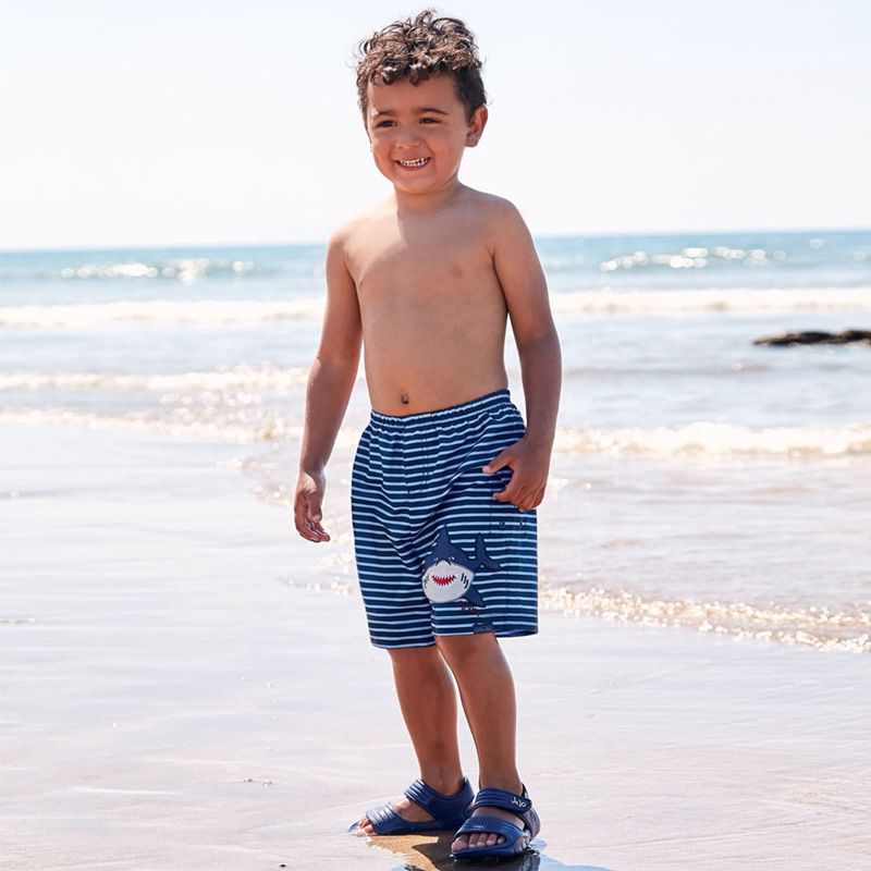 英國 JoJo Maman BeBe - 嬰幼兒/兒童長版泳褲-大白鯊