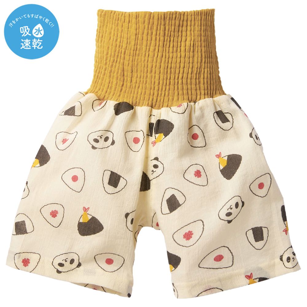 幼兒家居褲 附肚圍-飯糰-黃色