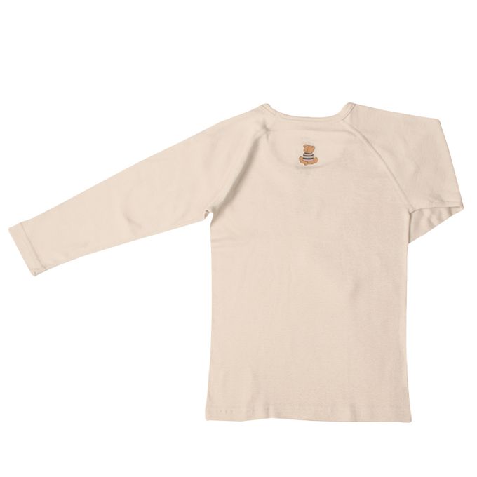 akachan honpo - ah長袖圓領上衣2件組-穿衣練習-淺卡其色