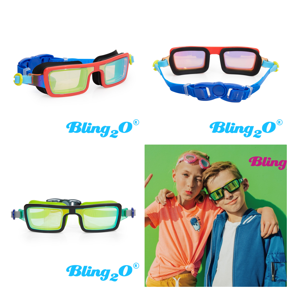 美國Bling2o - 兒童造型泳鏡漸層美人魚系列-藍紫色 (6歲-成人)