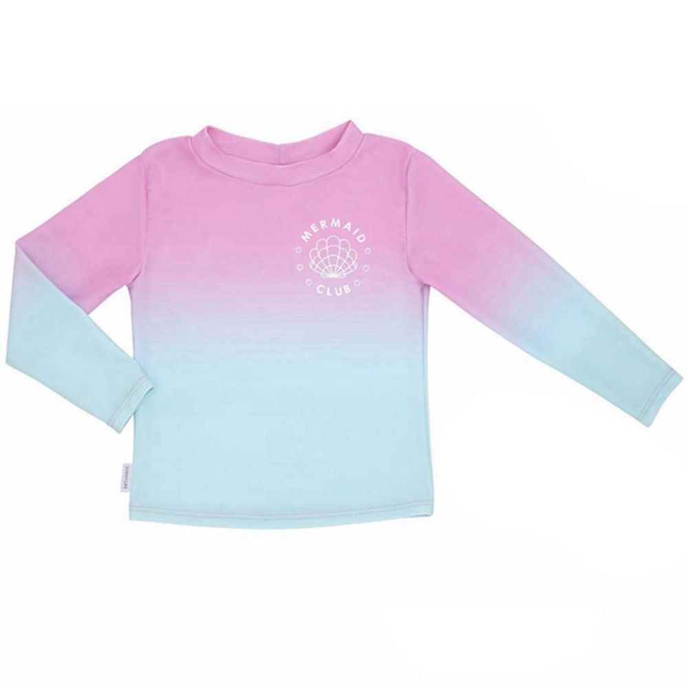 澳洲 Sunnylife - 抗UV防曬兒童長袖水母衣泳衣-粉藍漸層