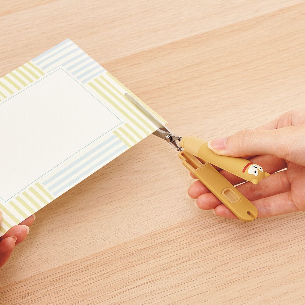 日本文具 LIHIT - 便攜隨身筆式剪刀-黑貓