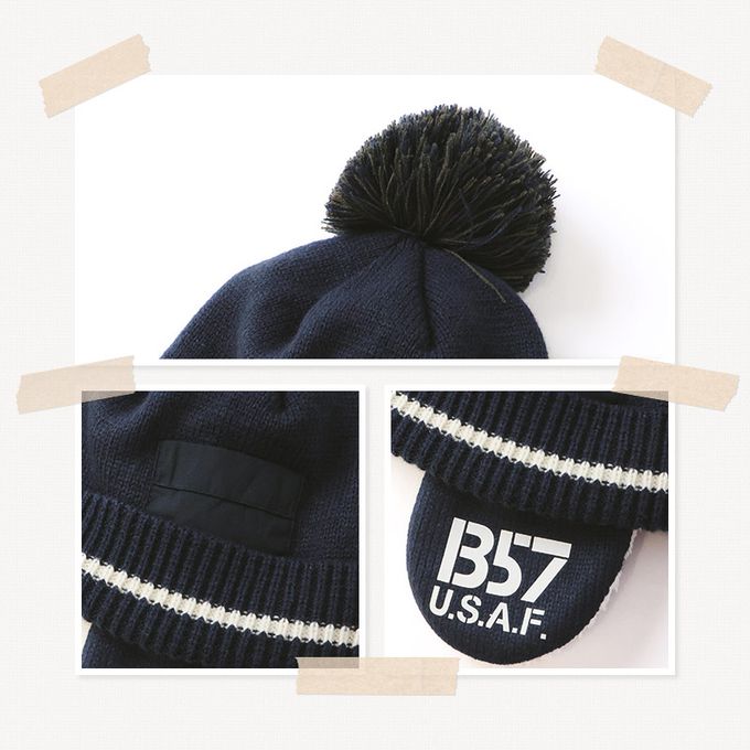 日本 ZOOLAND - 百搭蓋耳針織保暖毛帽-字母CK-紅