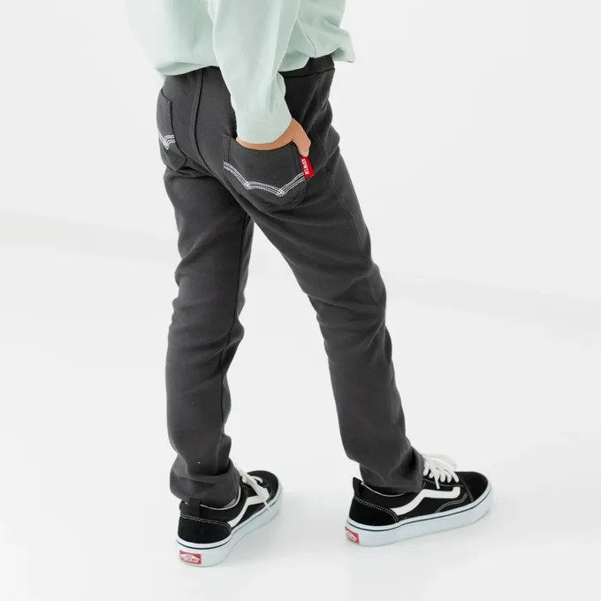 日本 Chil2 - EDWIN聯名 超彈性伸縮長褲-淺灰