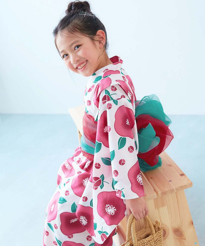 日本 devirock - 2way穿搭浴衣洋裝華麗4件組-夏夜金魚-海軍藍