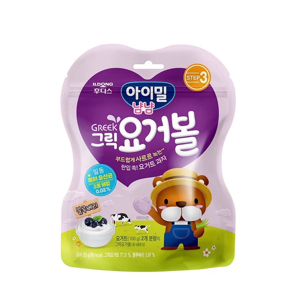 韓國Ildong Foodis日東 - 優格愛心餅-藍莓-效期2023-01-20