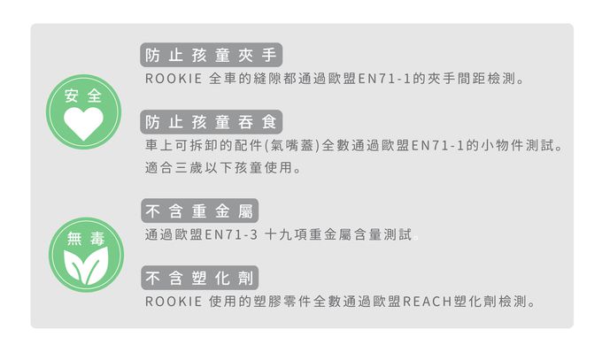 Chelston bikes - Rookie平衡滑步車-夜空綠-平衡滑步車 x 1 , 3 歲以下專用ABS氣嘴蓋 x 1