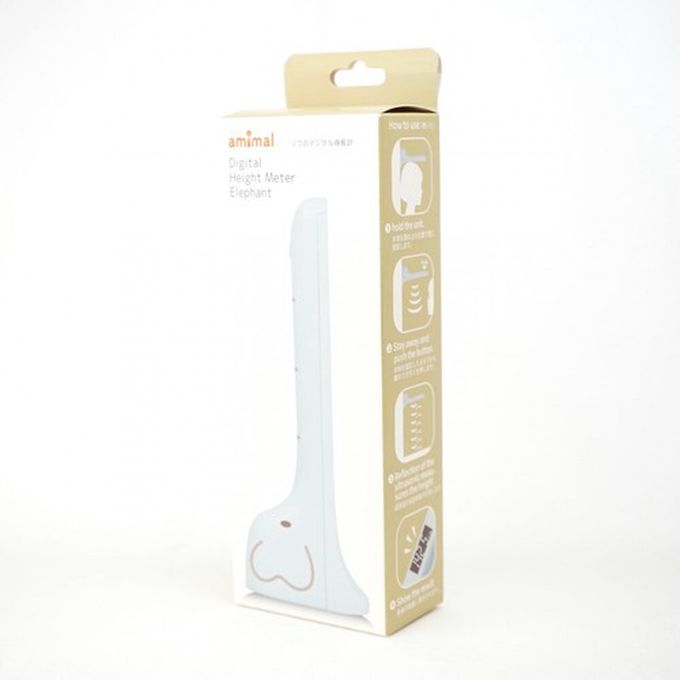 日本 Hashy - 大象身高測量器-新裝版-水藍 (W8×D5.2×H22.9cm)