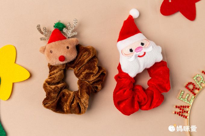聖誕節造型髮圈-微笑麋鹿