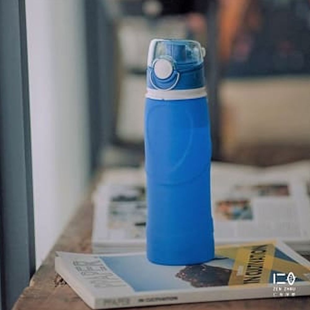 仁舟淨塑 - 捲捲矽水瓶-湛海藍