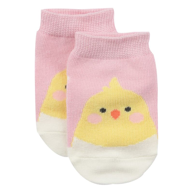 akachan honpo - 女襪3雙組-鸚鵡-粉紅色 (9～14cm)