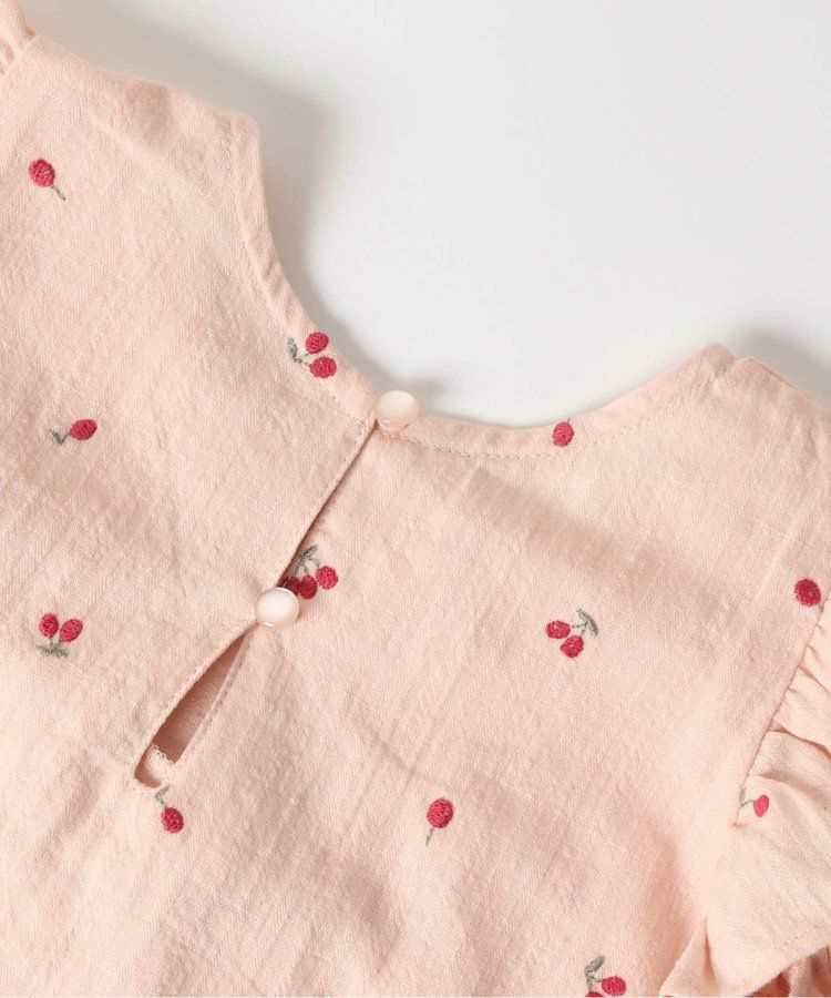 日本 apres les cours - 質感刺繡印花無袖上衣-向日葵-米白