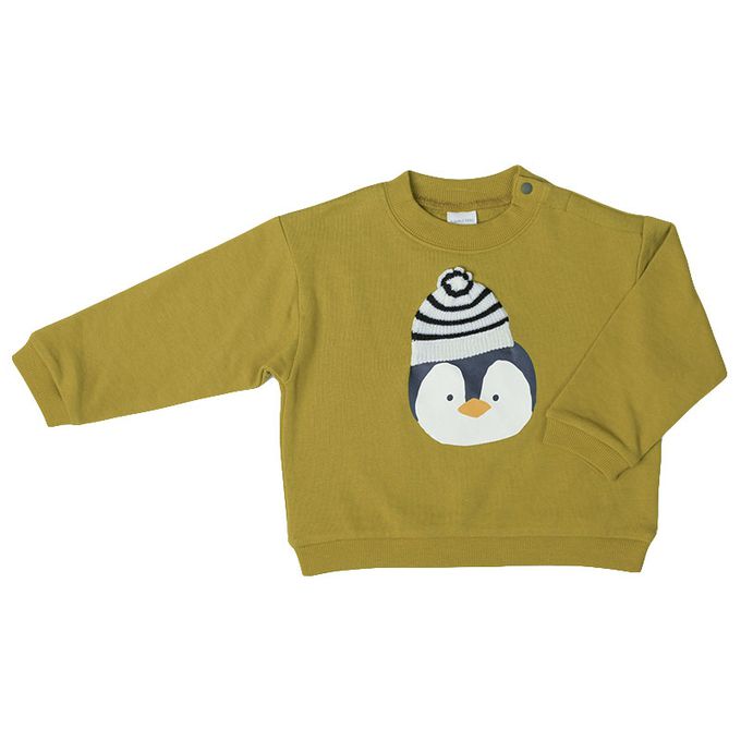 akachan honpo - 長袖休閒上衣-針織 圖案-綠色