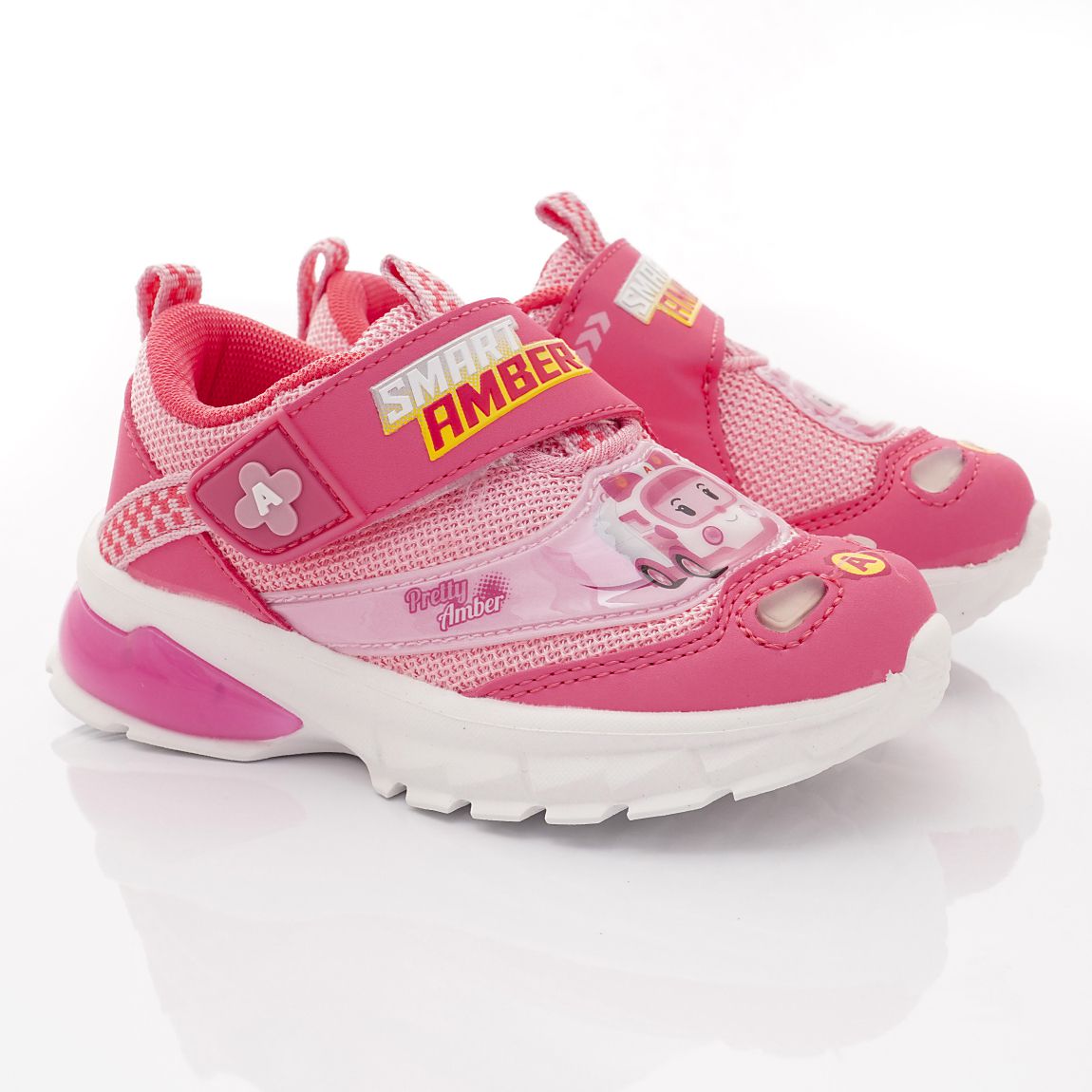 POLI 波力救援小英雄 - 電燈運動款(中小童段)-運動鞋-粉紅