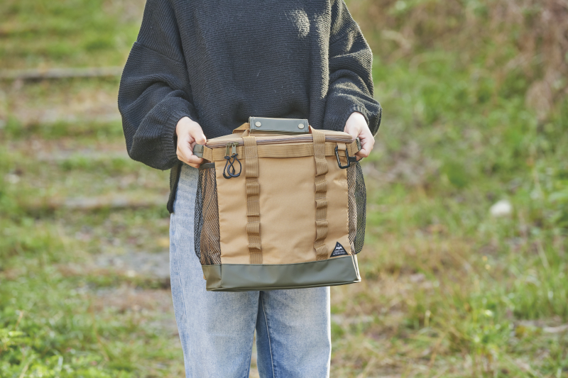 日本 Seto Craft - 露營風 方形保溫保冷提袋/後背包(附隔層*2)-黑 (L(30x12x30cm))-10L