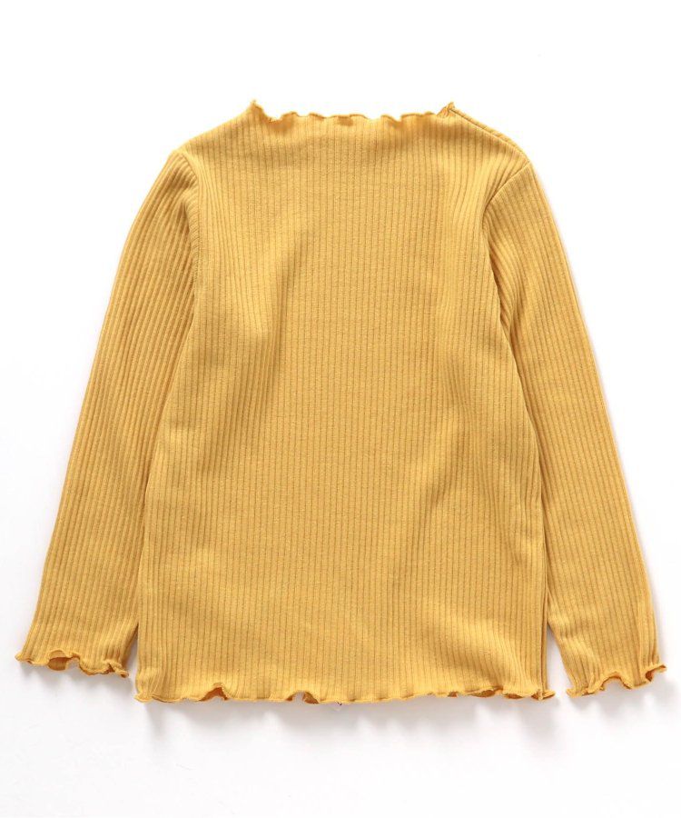 日本 BREEZE - 羅紋捲邊百搭薄長袖上衣-墨綠條紋