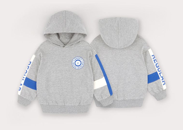 韓國 HEJMINI - 小白狗徽章連帽T