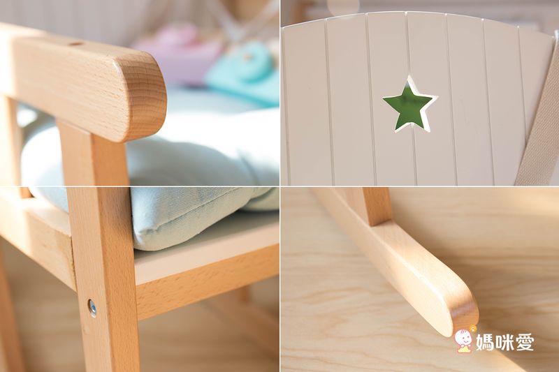 HELLO MONKEY - 北極星兒童搖椅（附海藍椅墊)