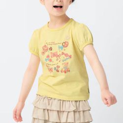 日本千趣會 - GITA 天竺棉泡泡袖上衣-甜點-黃