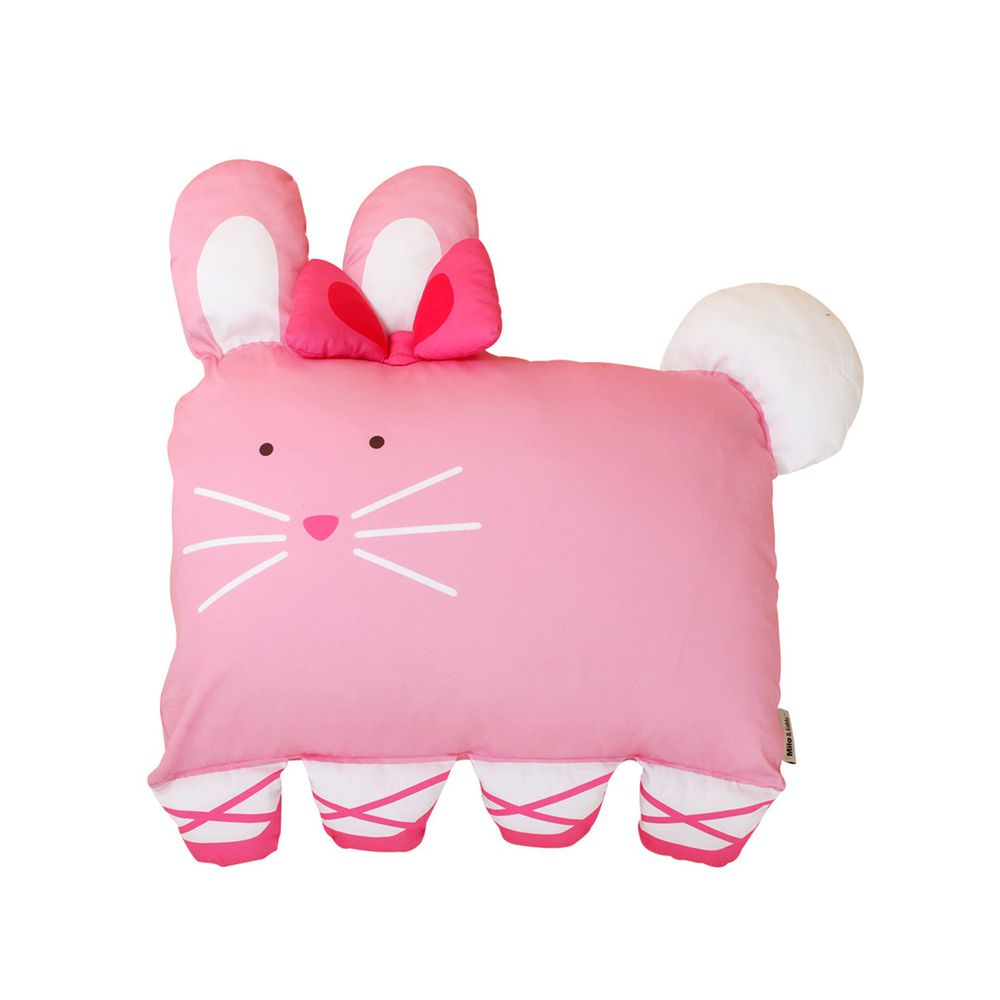 美國 Milo & Gabby - 動物好朋友-可水洗防蹣枕心+枕套組-LOLA芭蕾舞兔兔 (大枕-2歲以上)