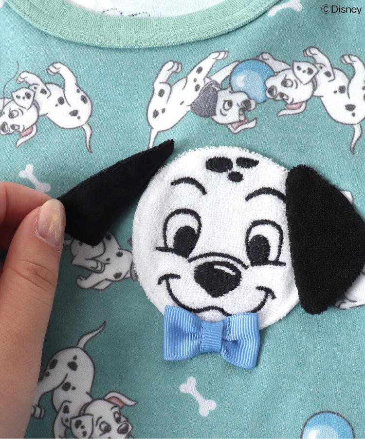 日本 BIT'Z - 限定角色印花長袖上衣-101忠狗-綠松石