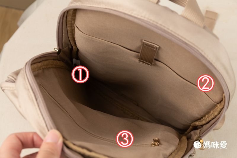 日本 Nicott - Take me 日劇感輕量10口袋尼龍後背包/媽媽包-經典黑 (28x18x37cm)