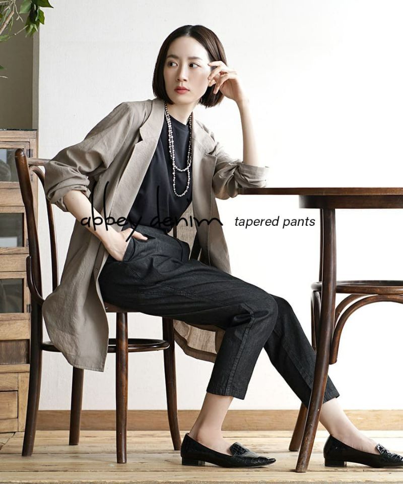 日本 zootie - 修身必備透氣丹寧直筒褲/長褲-黑