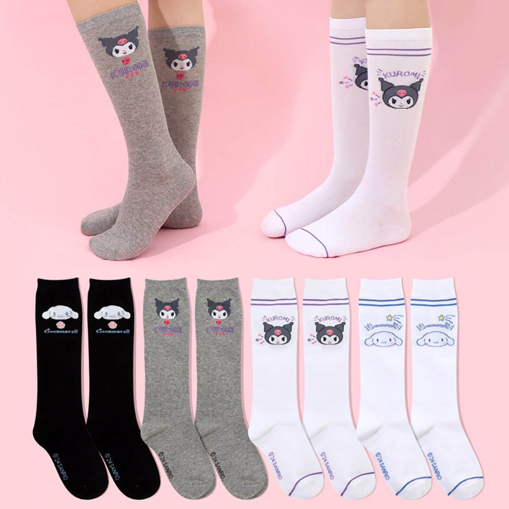 (4入組)韓國製卡通小腿襪-卡通人物庫洛米X大耳狗