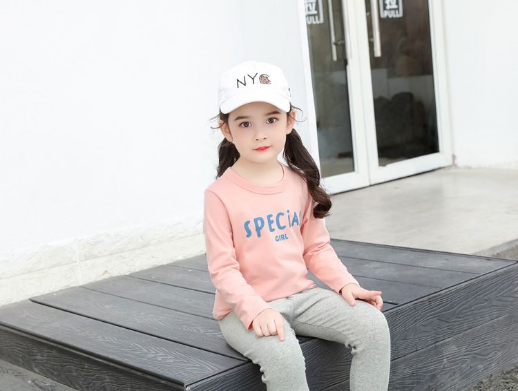 純棉長袖上衣-字母Special-白色