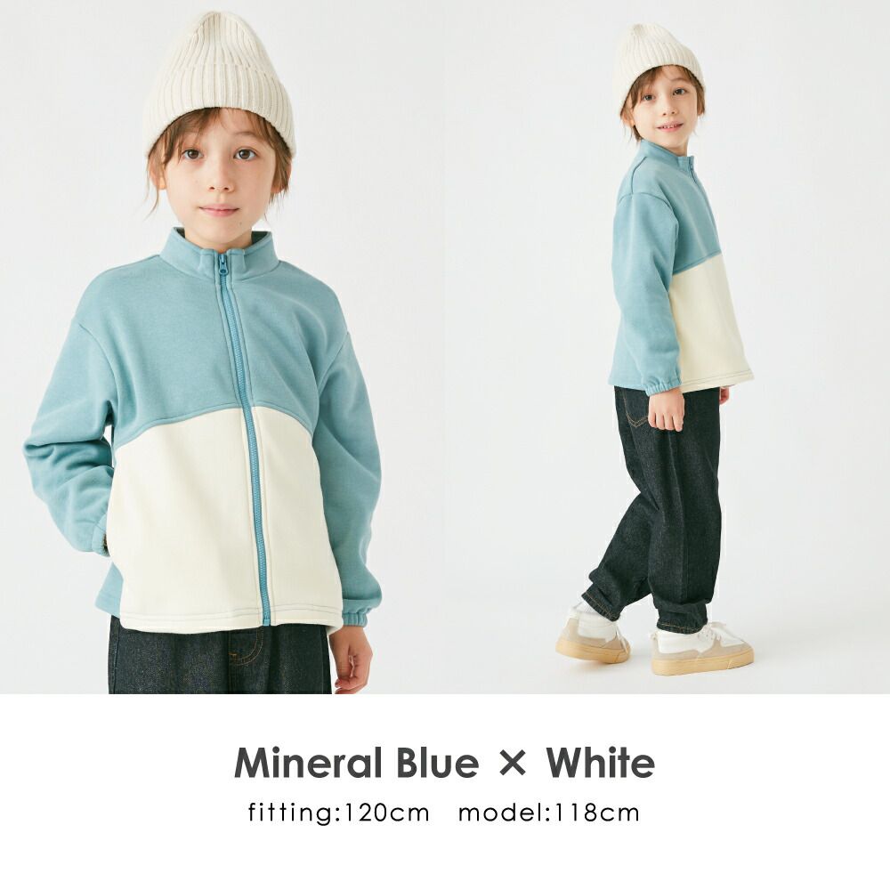 日本 evercloset - [暢銷]簡約立領內刷毛保暖外套-摩卡x黑