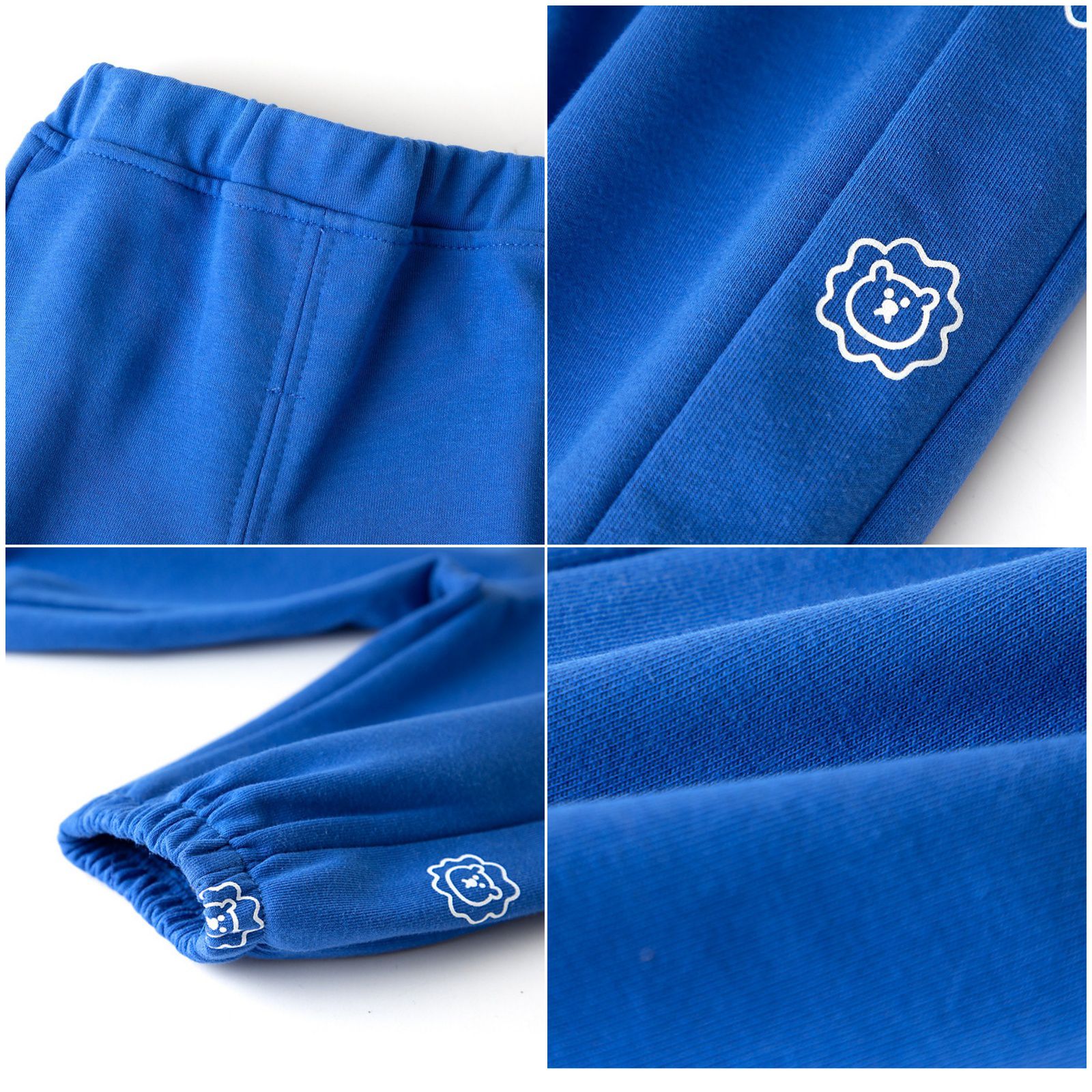 棉質運動束口褲-獅子-藍色