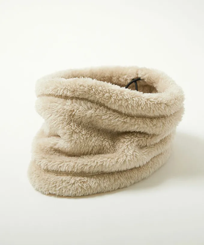 日本 devirock - 柔軟毛茸茸保暖圍脖(可調頸圍)-復古藍 (FREE)