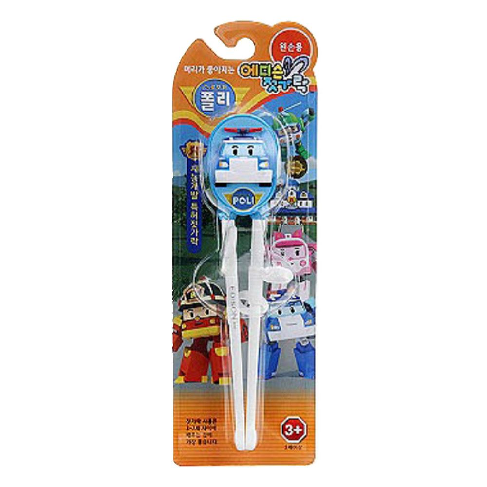 EDISON 愛迪生 - POLI 波力 救援小英雄 兒童學習筷-藍-左手