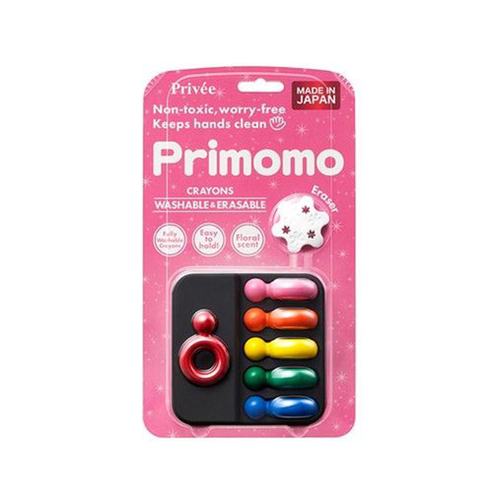 日本 Primomo - Primomo普麗貓趣味蠟筆(附橡皮擦)-皇后戒指-6色-1入組