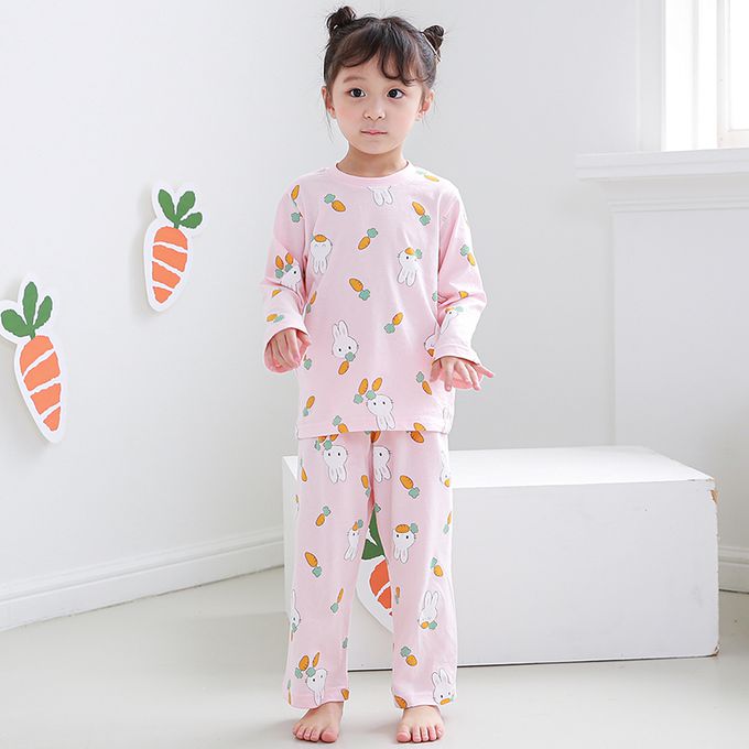 正韓 Cogibu - 極舒適無螢光劑 100% 有機棉幼兒/兒童睡衣/家居服套裝組-兔寶寶