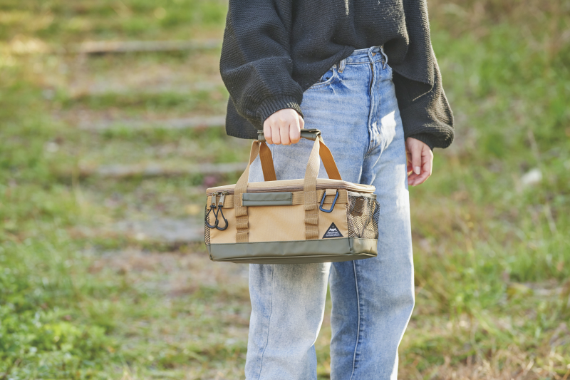 日本 Seto Craft - 露營風 方形保溫保冷提袋(附隔層*2)-黑 (M(30x22x13cm))-9L